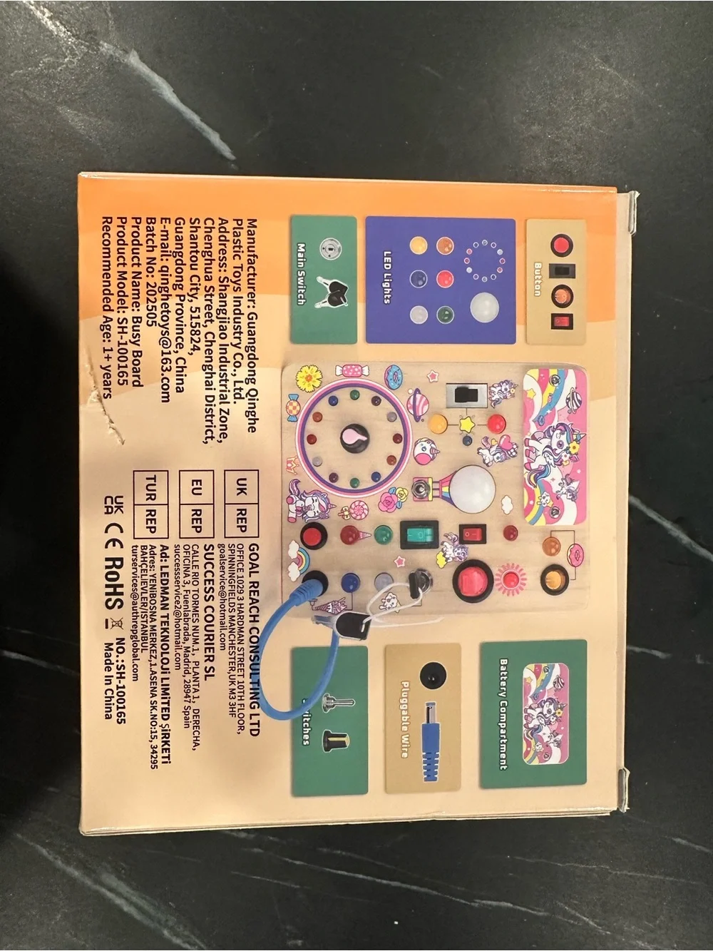 Play and Learn Wooden Activity Board Toy - Pink